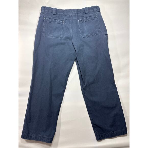 Duluth Trading Co. Men's Relaxed Fit Blue Canvas Pants - 42x32 (41x30.5) *READ - Picture 3 of 4